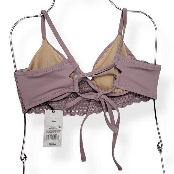 Shade & Shore Purple Mauve Underwired Bikini Top 32B - Picture 2 of 3